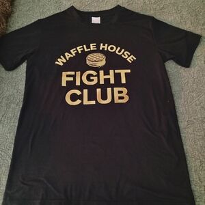 Waffle House Fight Club Short Sleeve T‑Shirt - Black/Gold